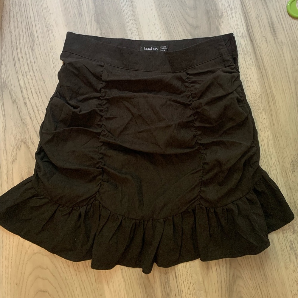 boohoo black pencil skirt